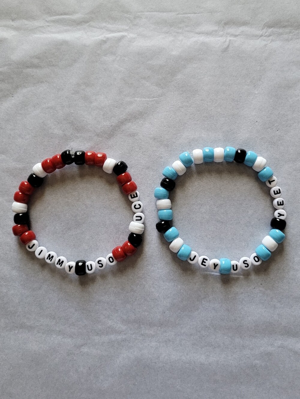 WWE Jimmy and Jey The Usos Bead Bracelets Set of 2